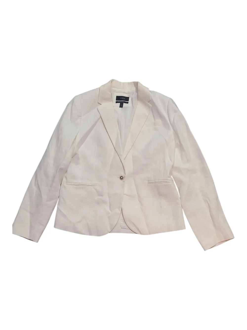 J. Crew One Button Linen Blazer L